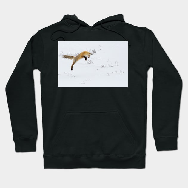 Fox Diving Headfirst into Snow Hoodie by kawaii_shop